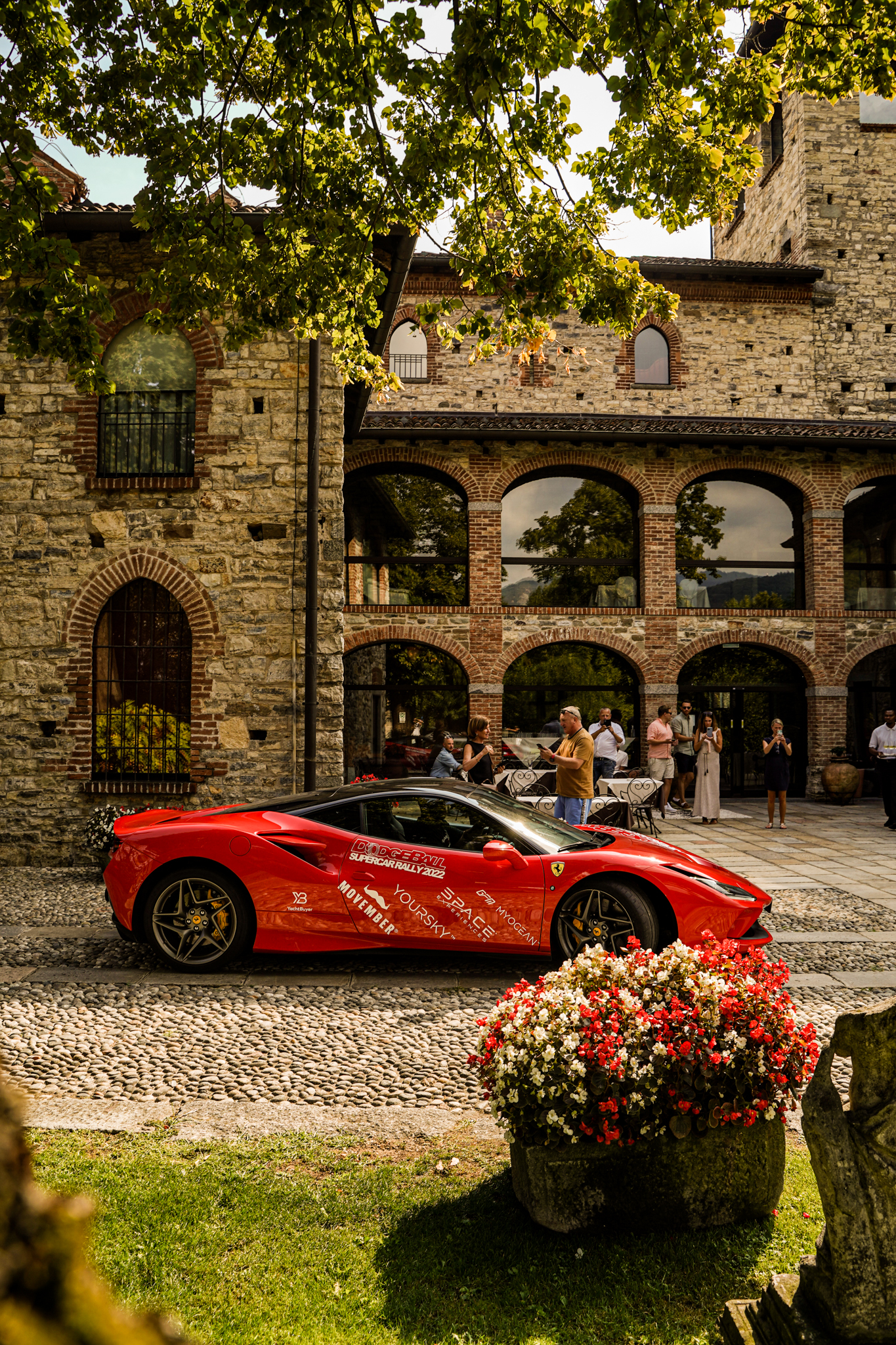 Rally participants socializing